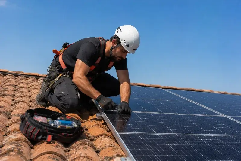 Maintenance et monitoring de panneaux solaires à Trausse